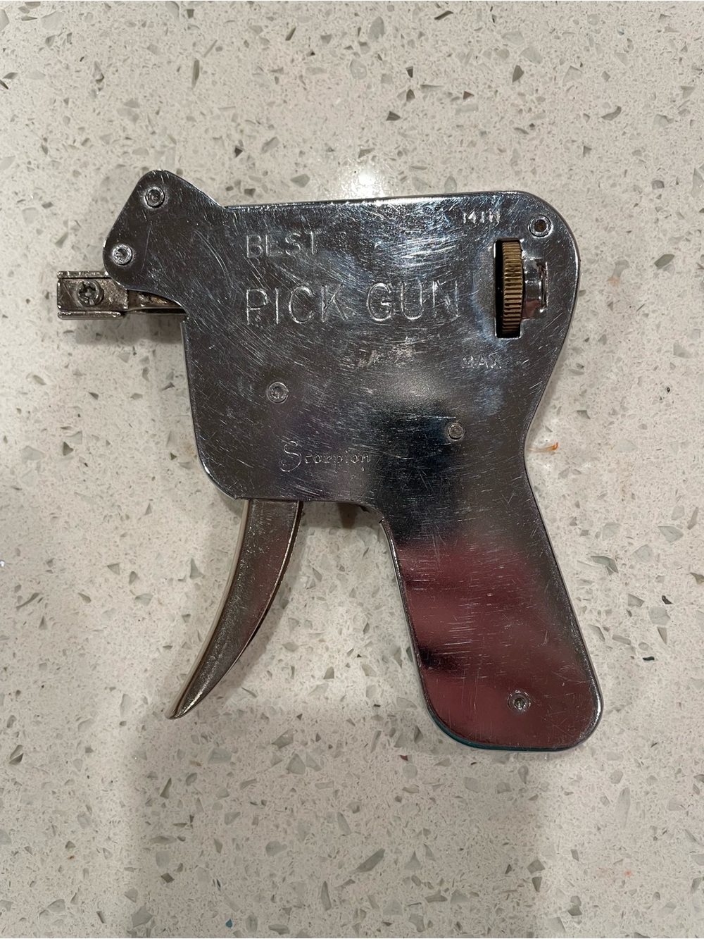 Scorpion Silver Pick Gun with Adjustable Trigger